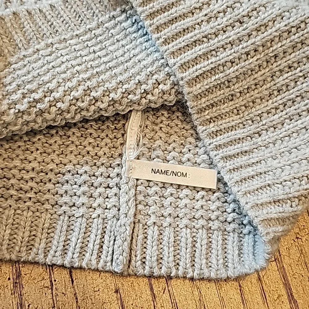 Girls knit scarf gray with silver
